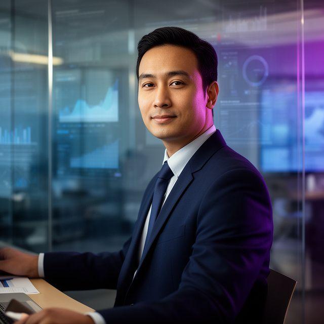 Analytic professional reviewing business efficiency metrics