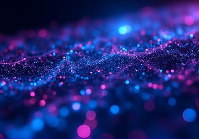 Abstract representation of digital security and data protection in a business context
